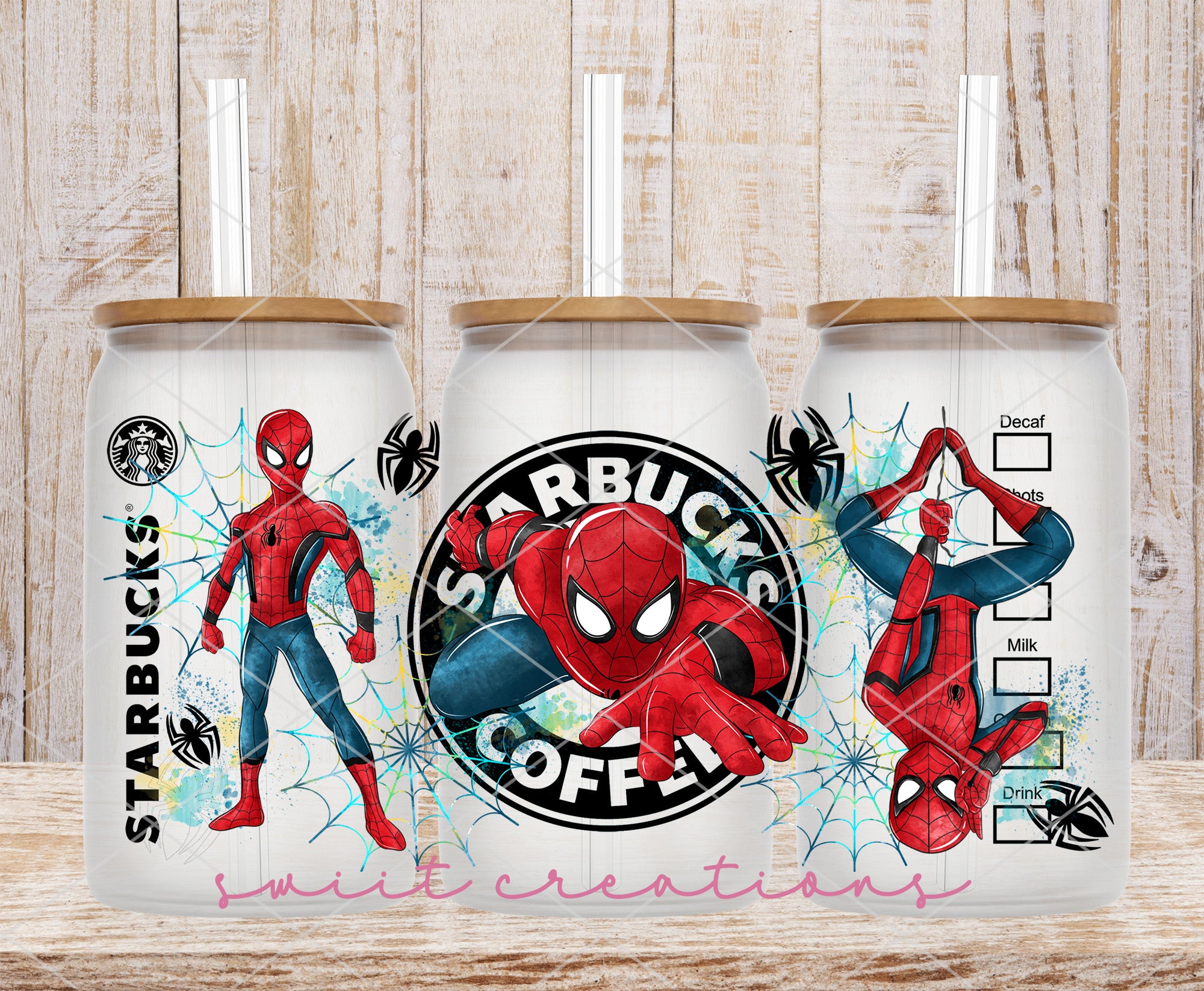 a couple of cups that are on a table