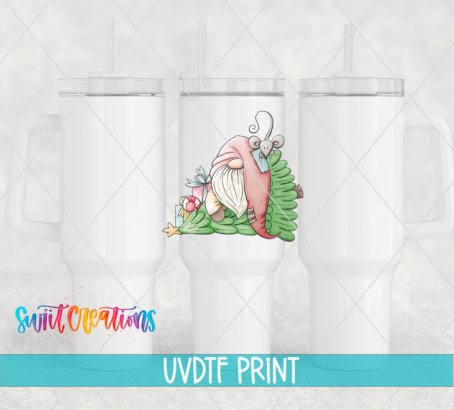 a set of three mugs with a cartoon character on them
