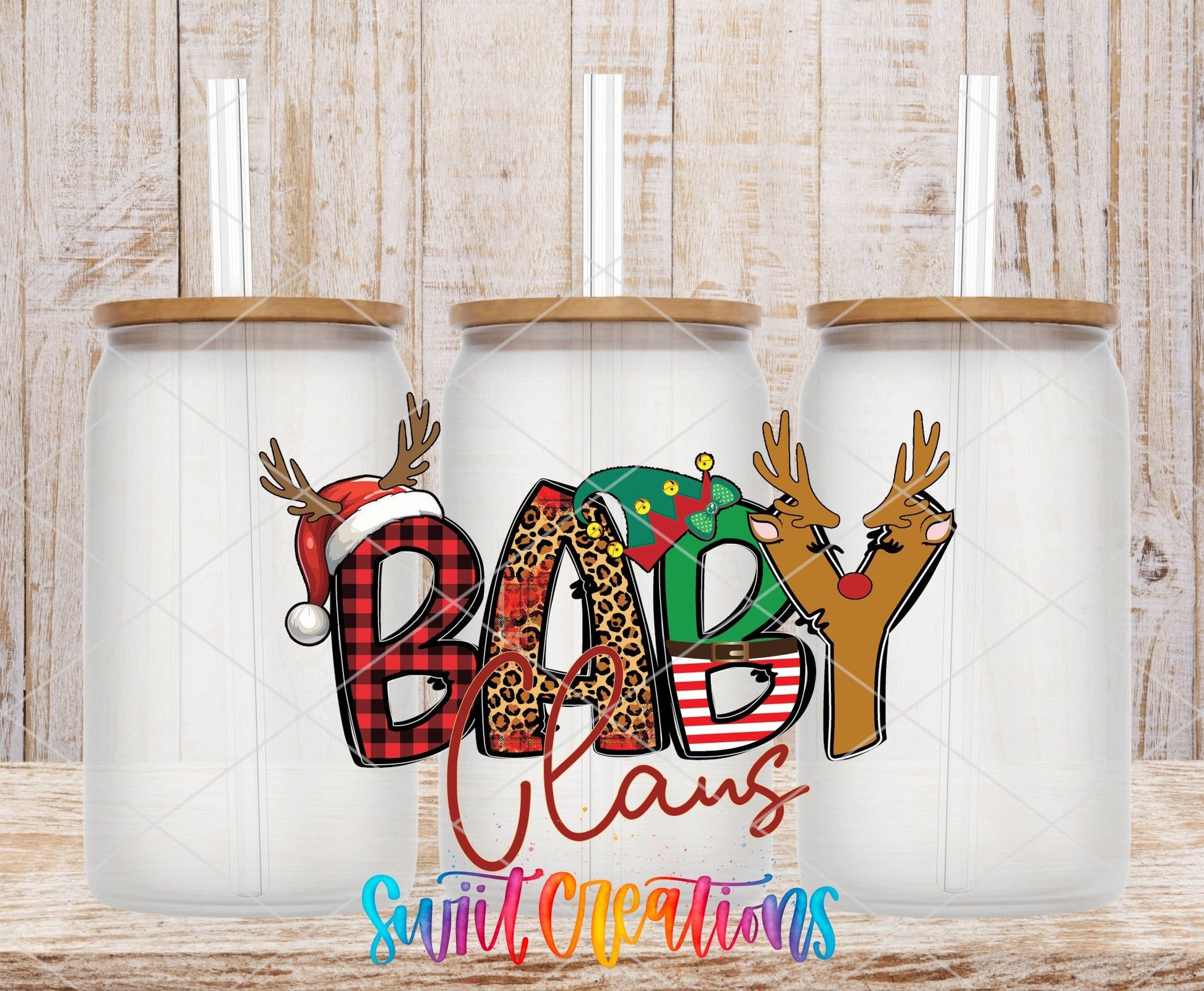 Baby Claus Christmas UV DTF Cup Decal | UV1219 - Swiit Creations