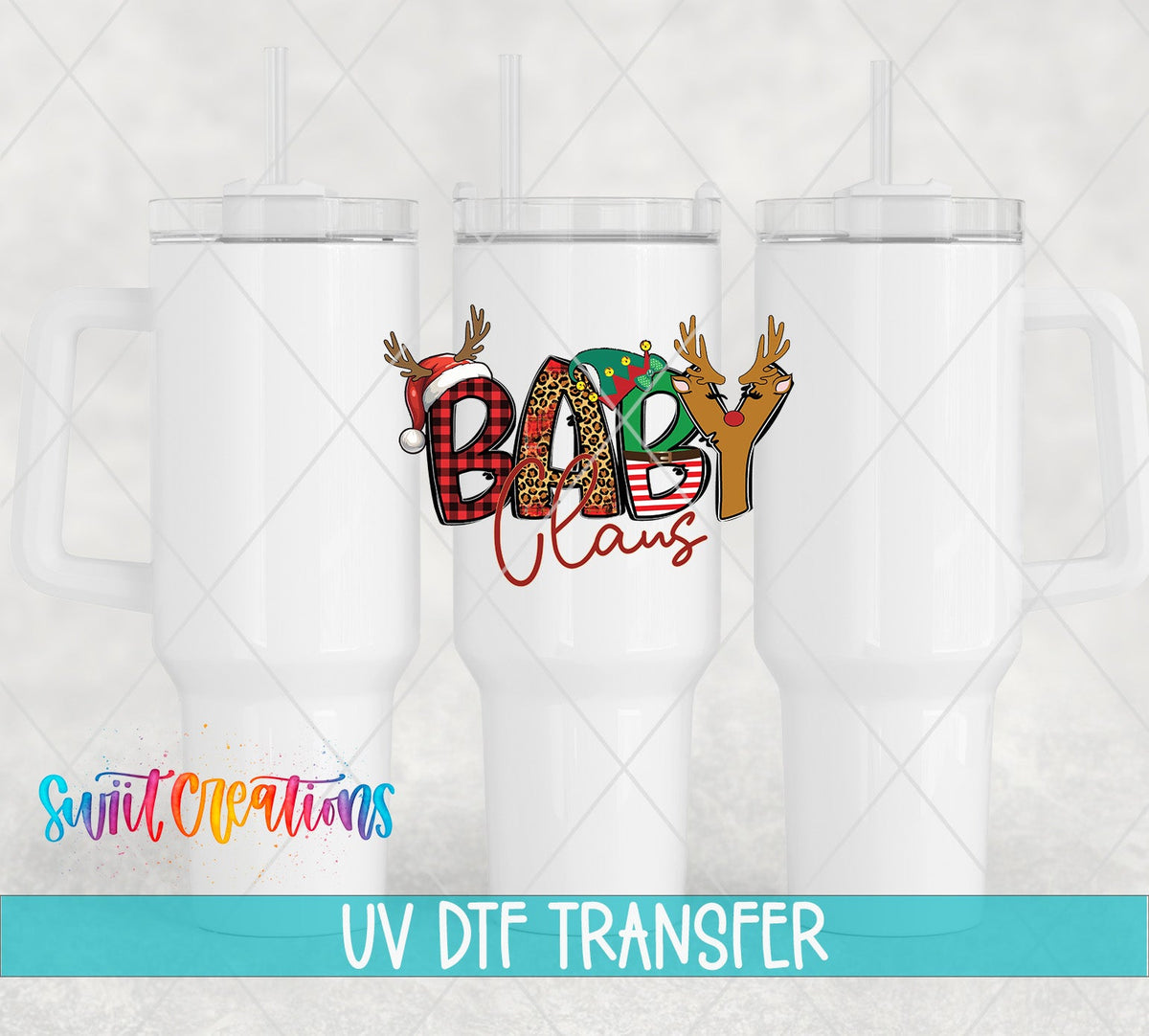 Baby Claus Christmas UV DTF Cup Decal | UV1219 - Swiit Creations