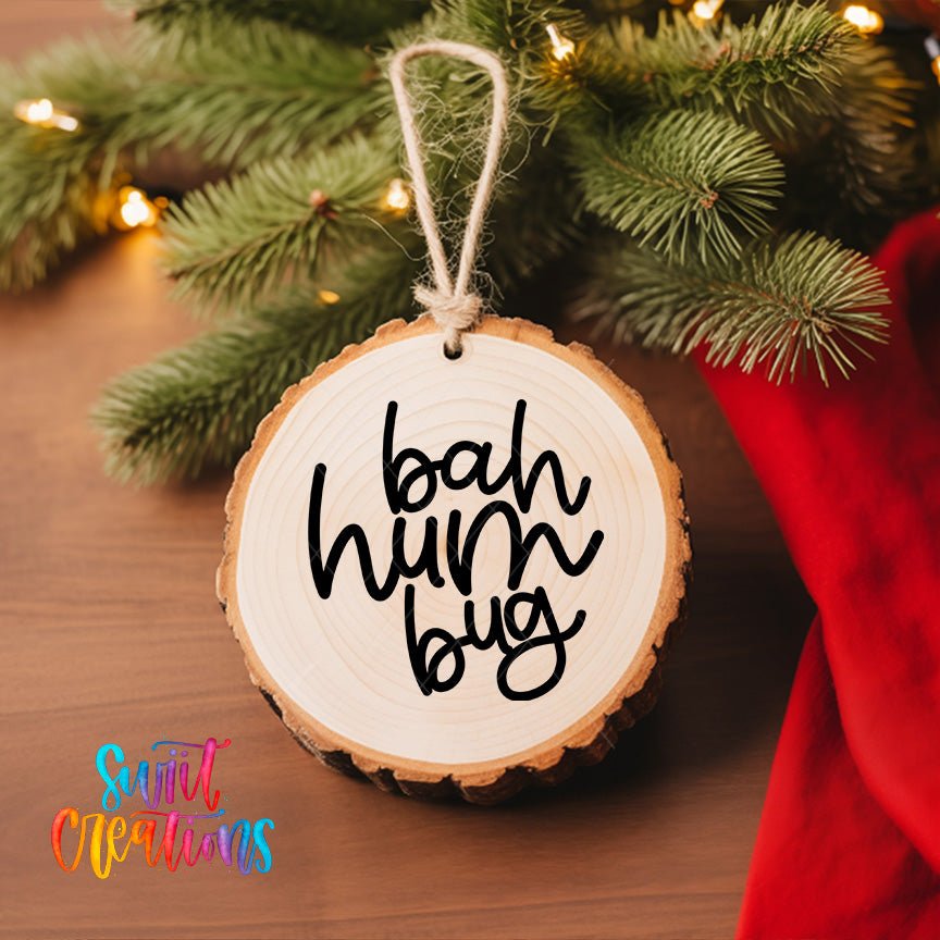 Bah Hum Bu Christmas UV Dtf Ornament Transfer | O-009 - Swiit Creations