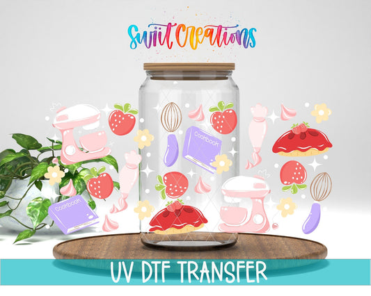 Baking Pies Strawberry Pie Baking UV DTF Transfer Tumbler Wrap | DTF322 - Swiit Creations