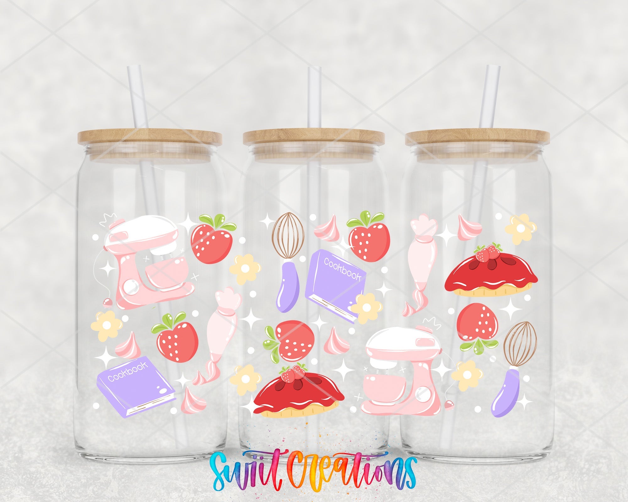 Baking Pies Strawberry Pie Baking UV DTF Transfer Tumbler Wrap | DTF322 - Swiit Creations