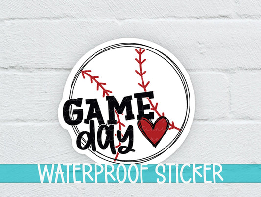 Baseball Game Day Vibes Sticker SS384 - Swiit Creations