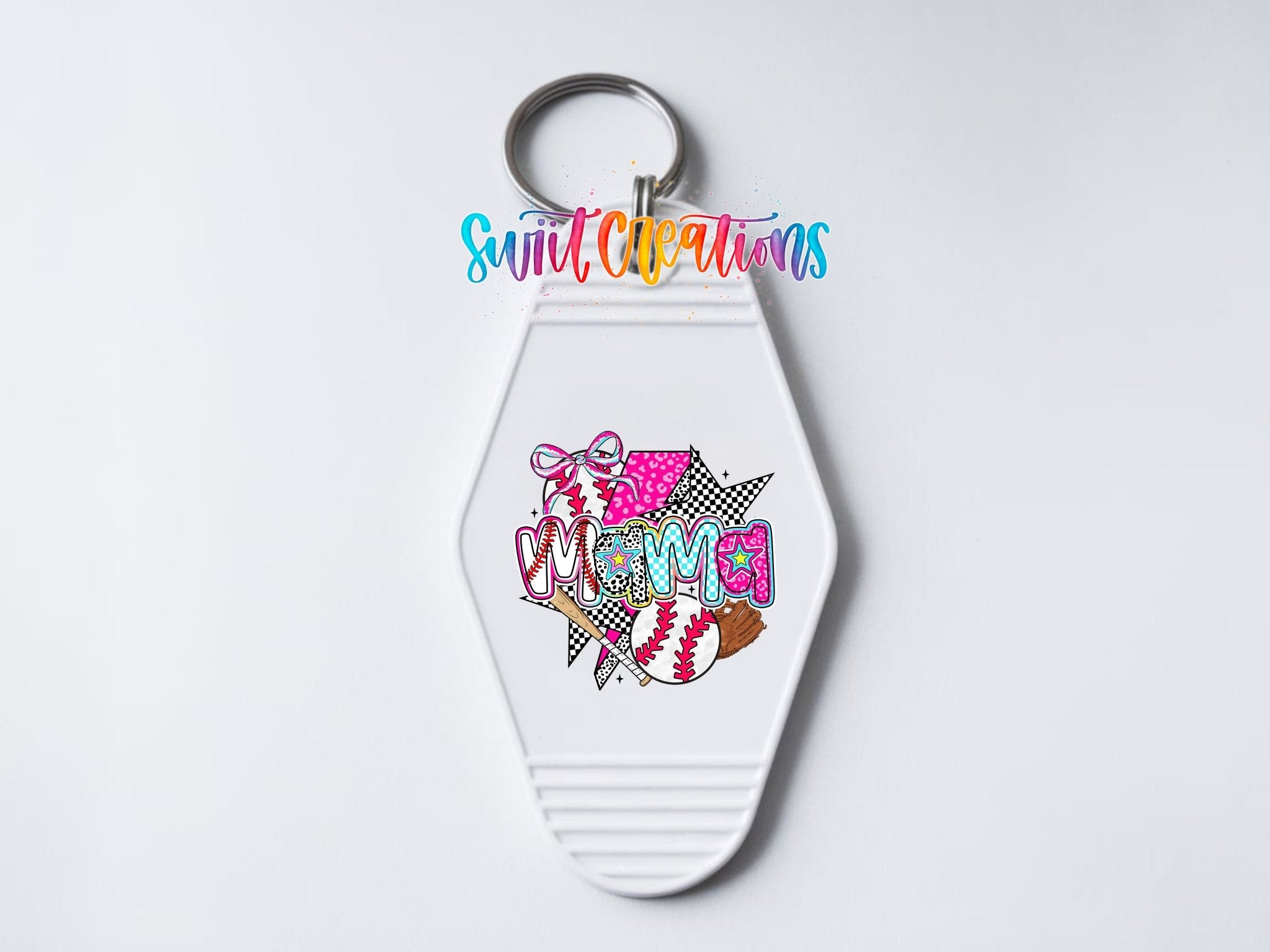 Baseball Mama Sports Game Day Motel Keychain UV DTF Transfer | MK1453 - Swiit Creations
