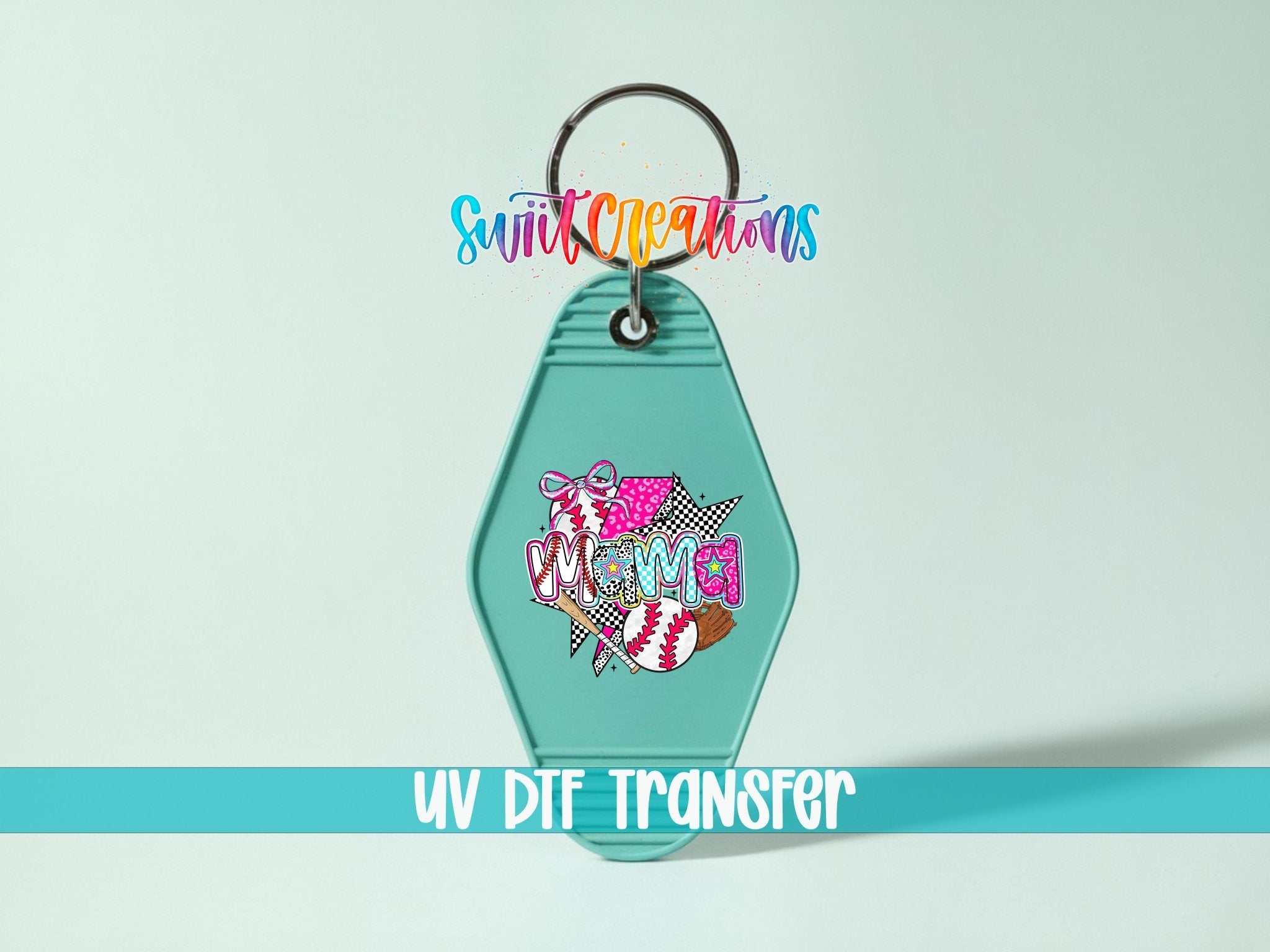 Baseball Mama Sports Game Day Motel Keychain UV DTF Transfer | MK1453 - Swiit Creations