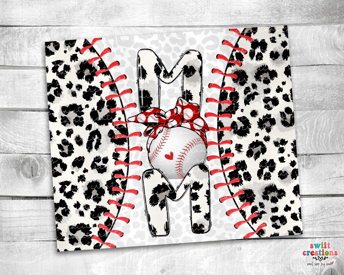 Baseball Mom Cheetah Tumbler (T528) - Swiit Creations