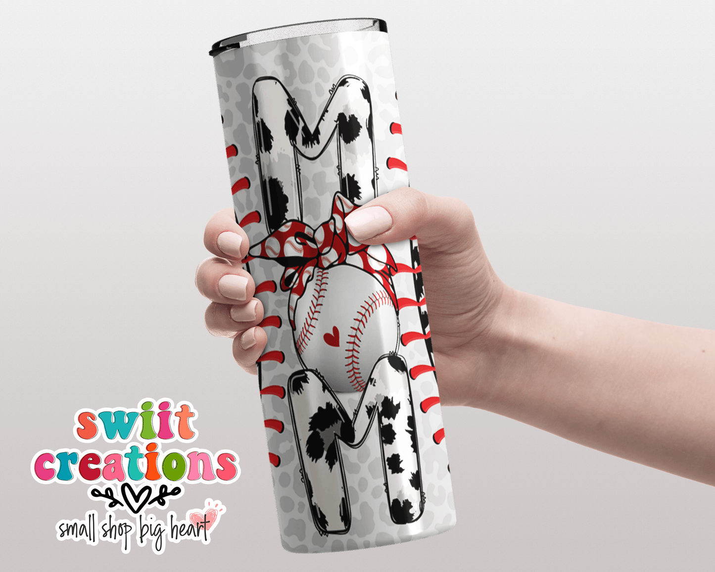 Baseball Mom Cheetah Tumbler (T528) - Swiit Creations