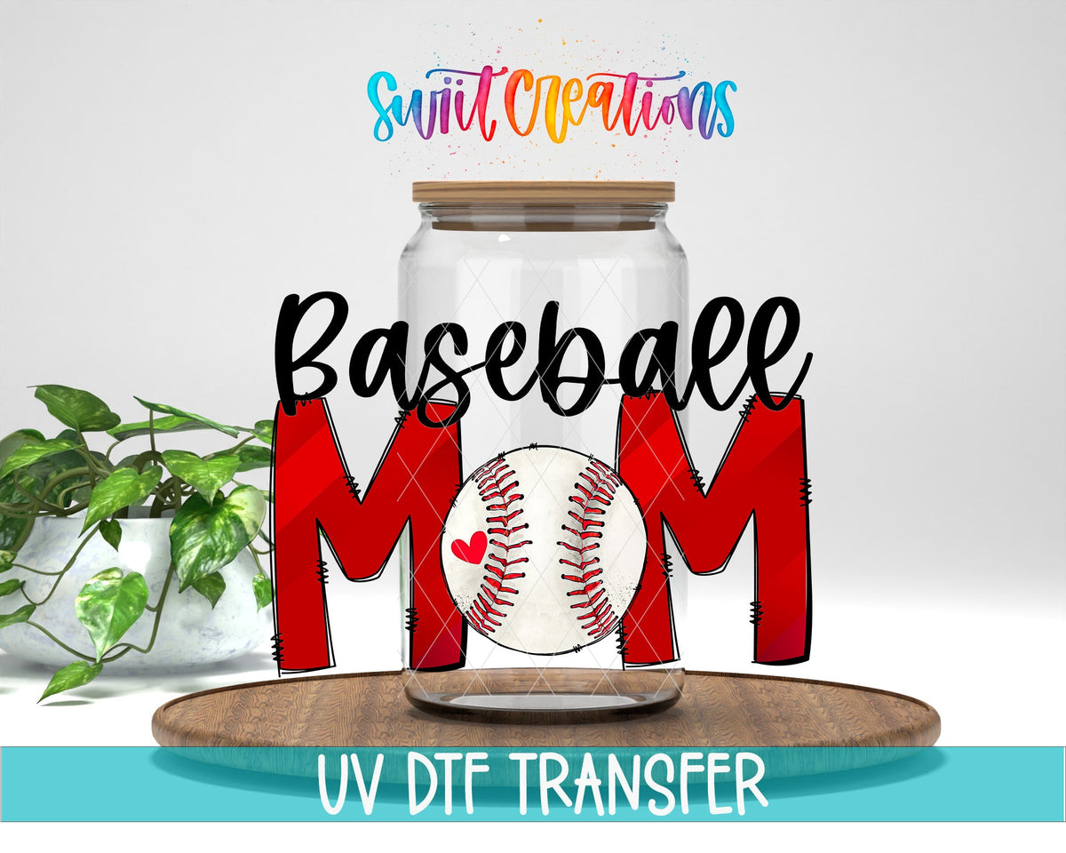 Baseball Mom UV DTF Cup Decal | UV566 - Swiit Creations