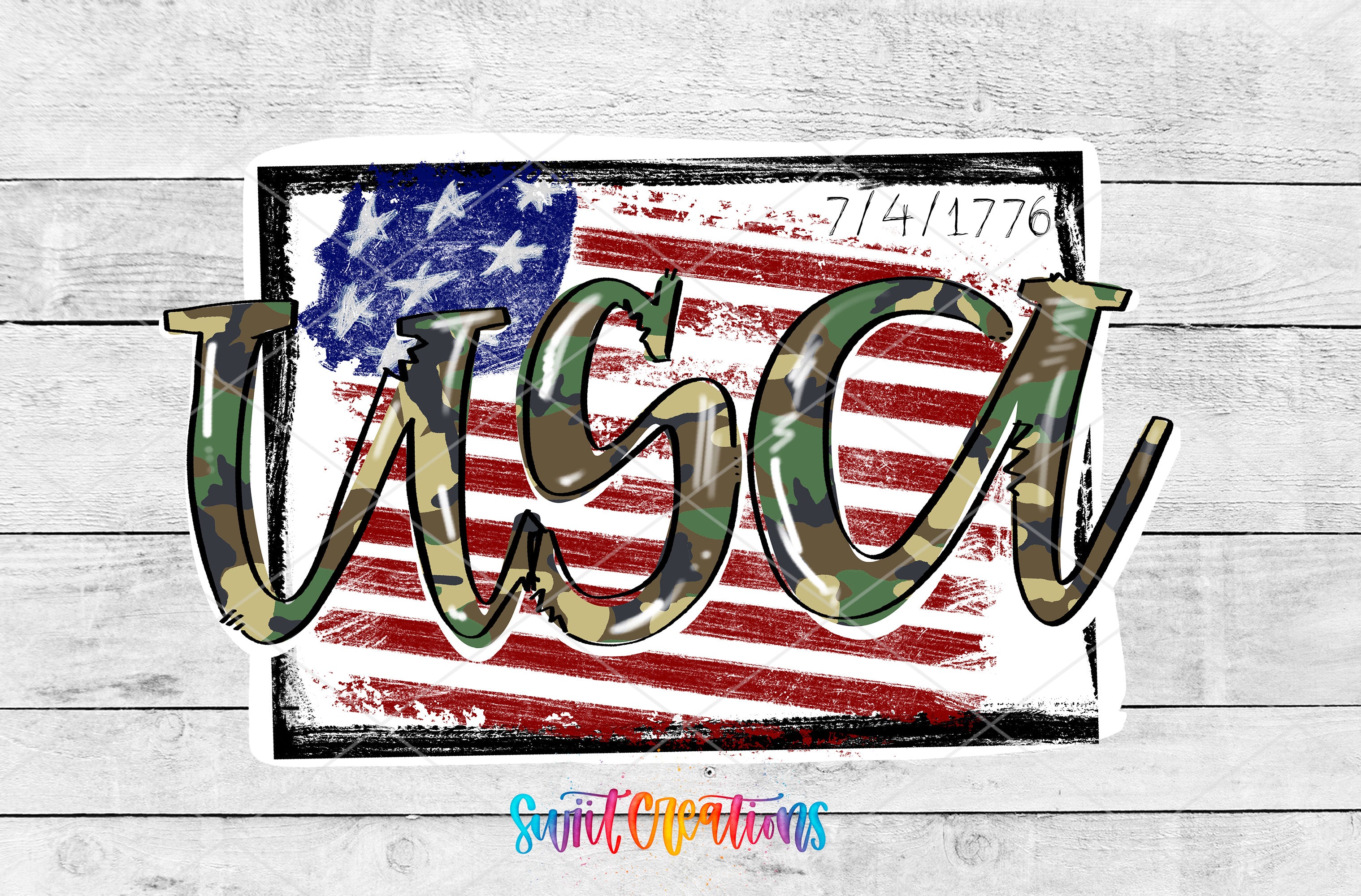 a picture of a us flag with the word vccc on it