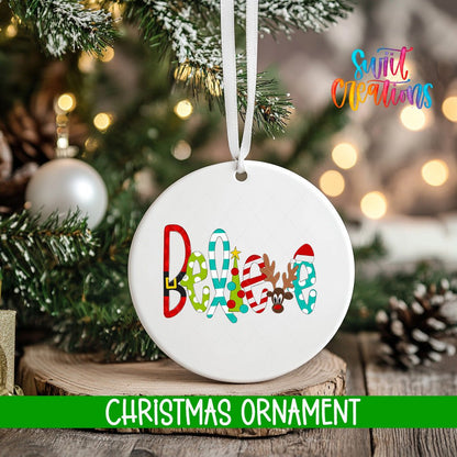 Believe Personalized Christmas Ornament | O1157 - Swiit Creations