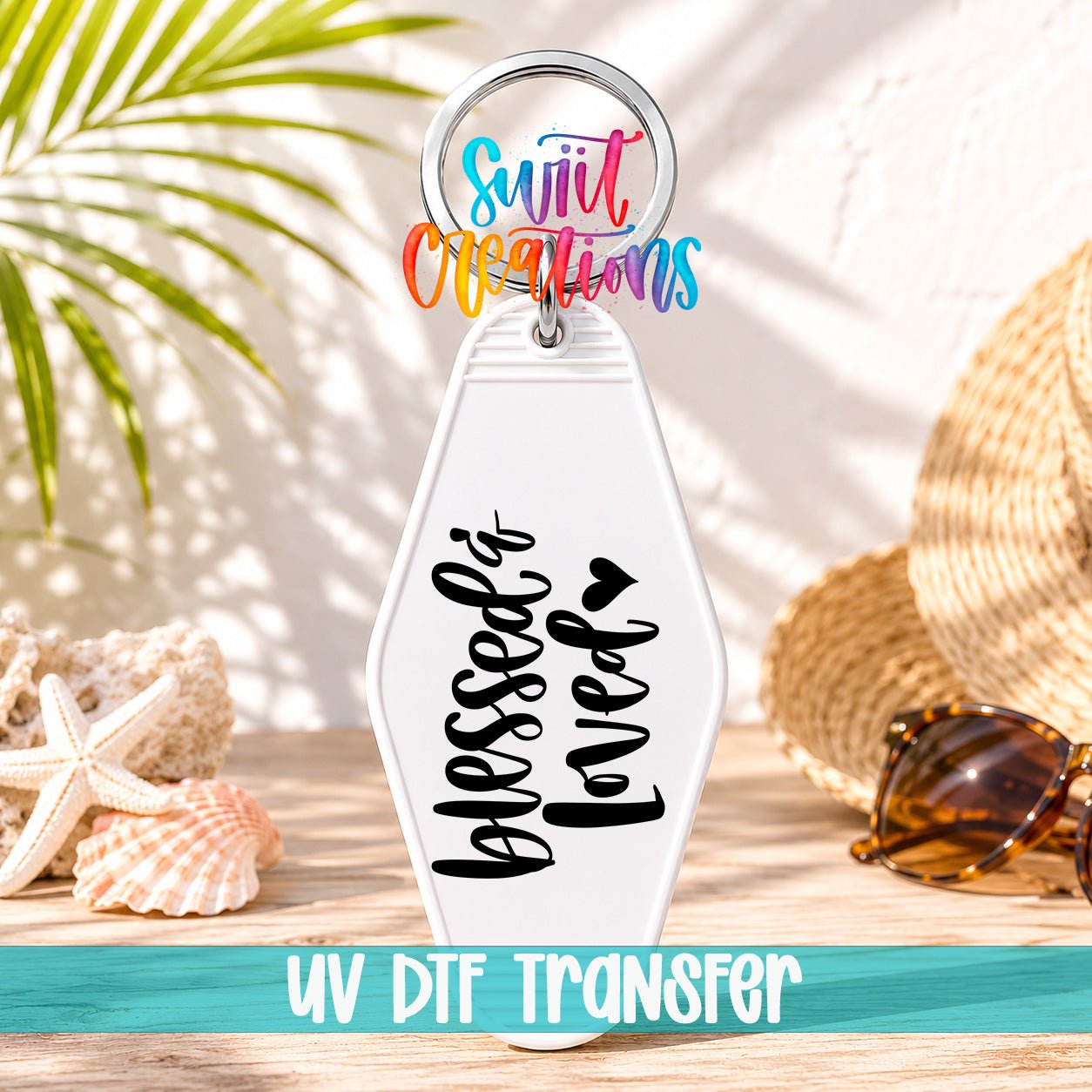 Blessed and Loved Motel Keychain UV DTF Transfer | MK475 - Swiit Creations