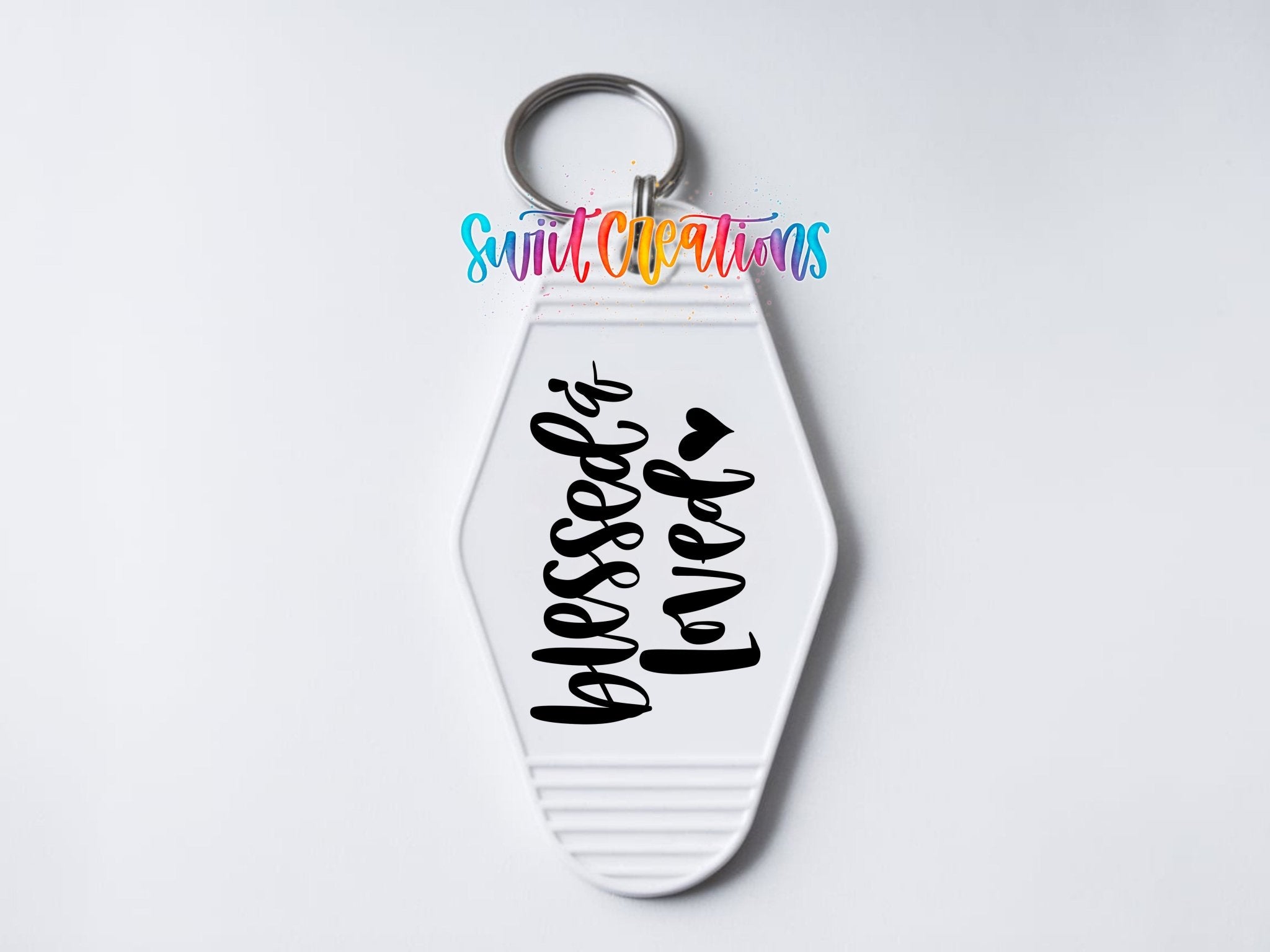 Blessed and Loved Motel Keychain UV DTF Transfer | MK475 - Swiit Creations