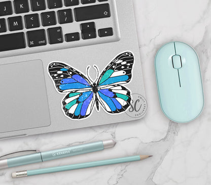 Blue Butterfly Sticker SS361 - Swiit Creations