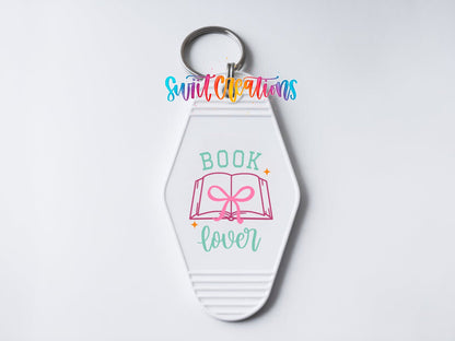 Book Lover Motel Keychain UV DTF Transfer | Reader Gift Acrylic Keychain | MK2055 - Swiit Creations