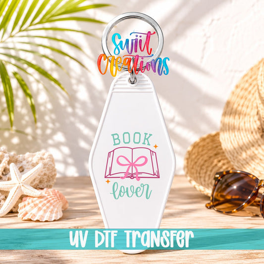 Book Lover Motel Keychain UV DTF Transfer | Reader Gift Acrylic Keychain | MK2055 - Swiit Creations