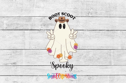 Boot Scoot Spooky Western Ghost Motel Keychain UV DTF Transfer | MK2034 - Swiit Creations