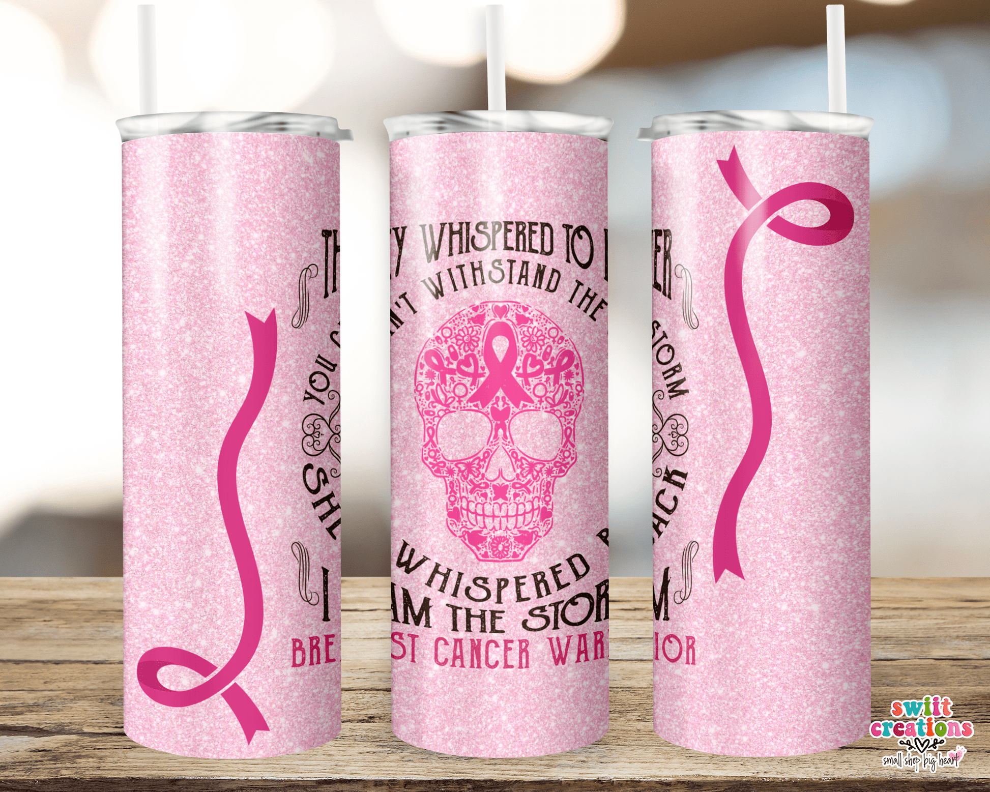 Breast Cancer Warrior 20oz Insulated Tumbler (T513) - Swiit Creations