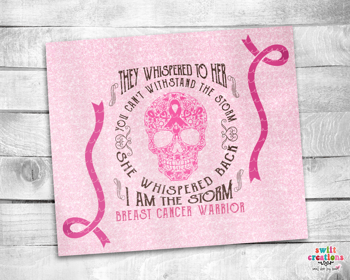 Breast Cancer Warrior 20oz Insulated Tumbler (T513) - Swiit Creations