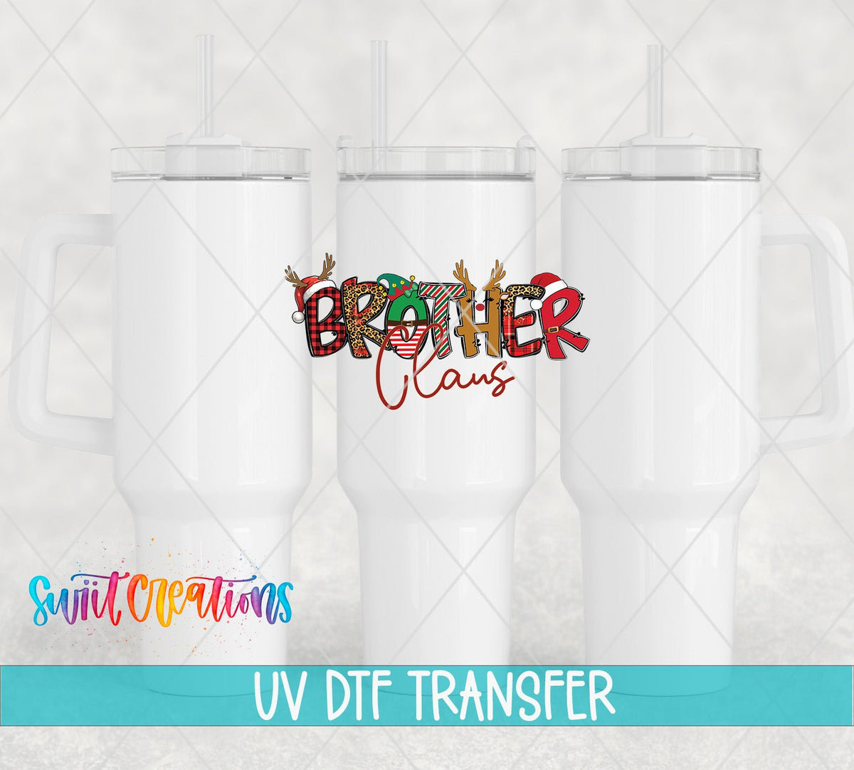 Brother Claus Christmas UV DTF Cup Decal | UV1220 - Swiit Creations