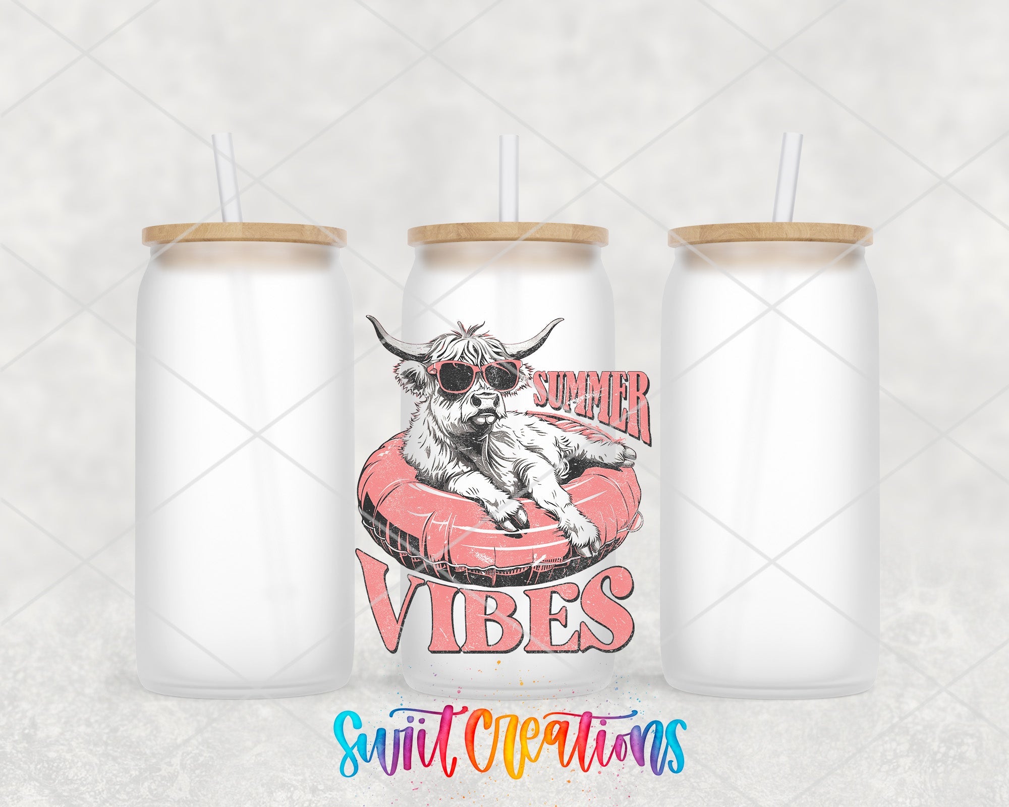 a couple of cups with straws in them
