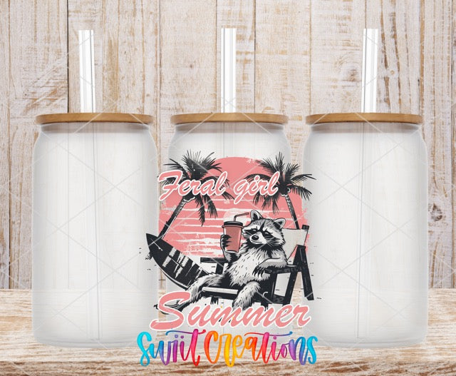 two white tumblers sitting on top of a wooden table