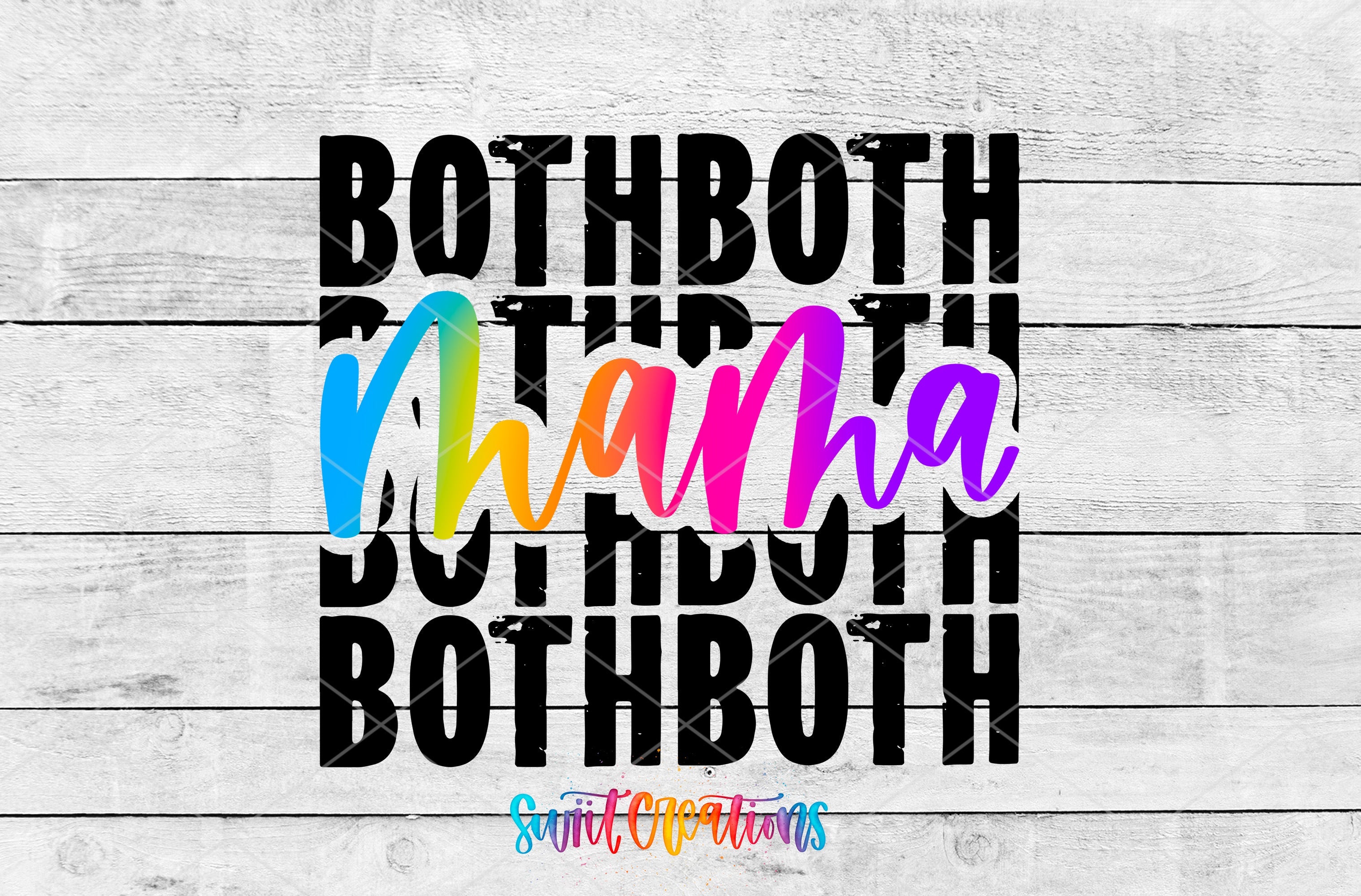 a sign that says, both both the colors of the rainbow