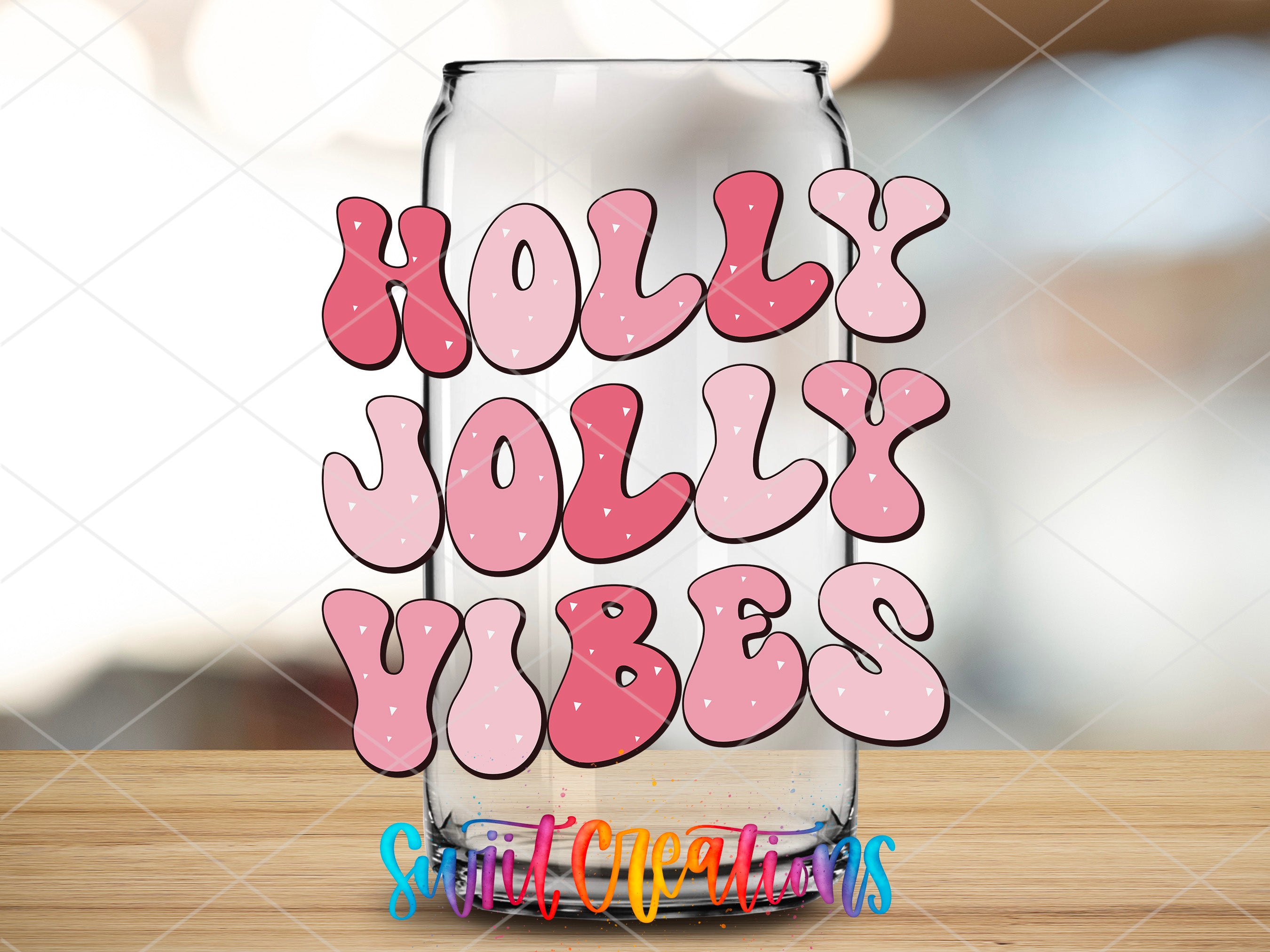 a glass filled with liquid and the words holi y y y y y y