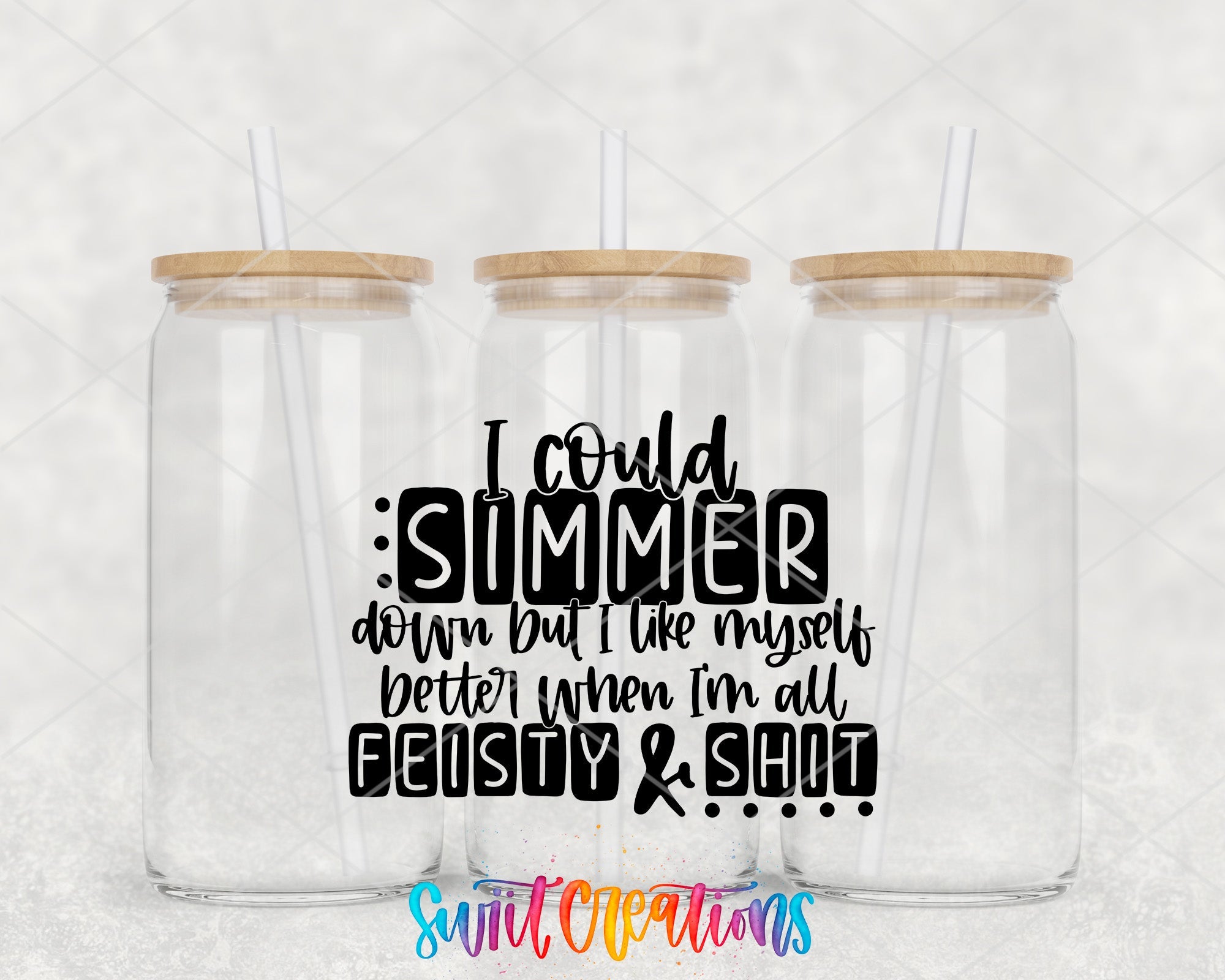 two clear tumblers with a quote on them