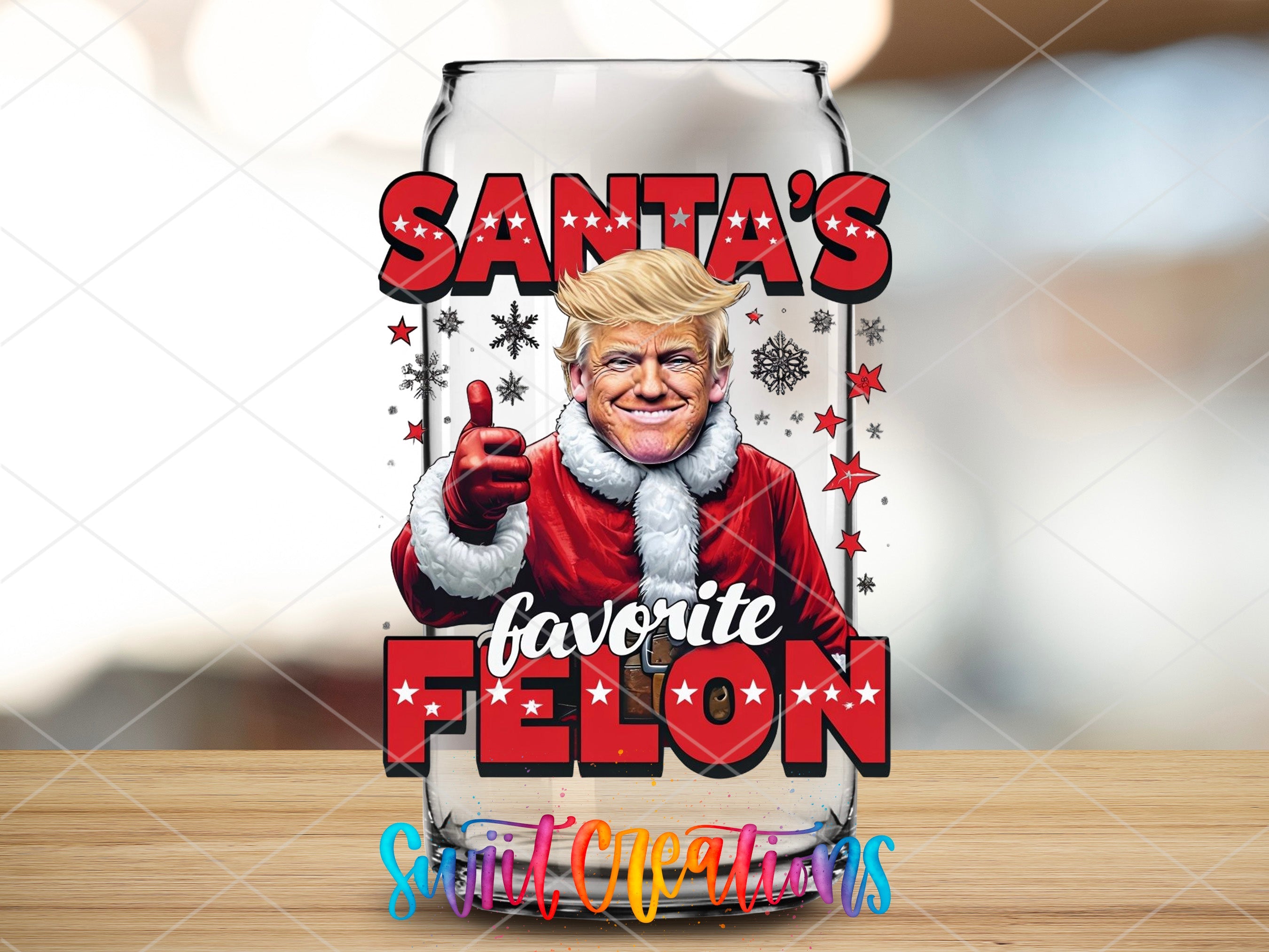 a beer can with a picture of president trump on it