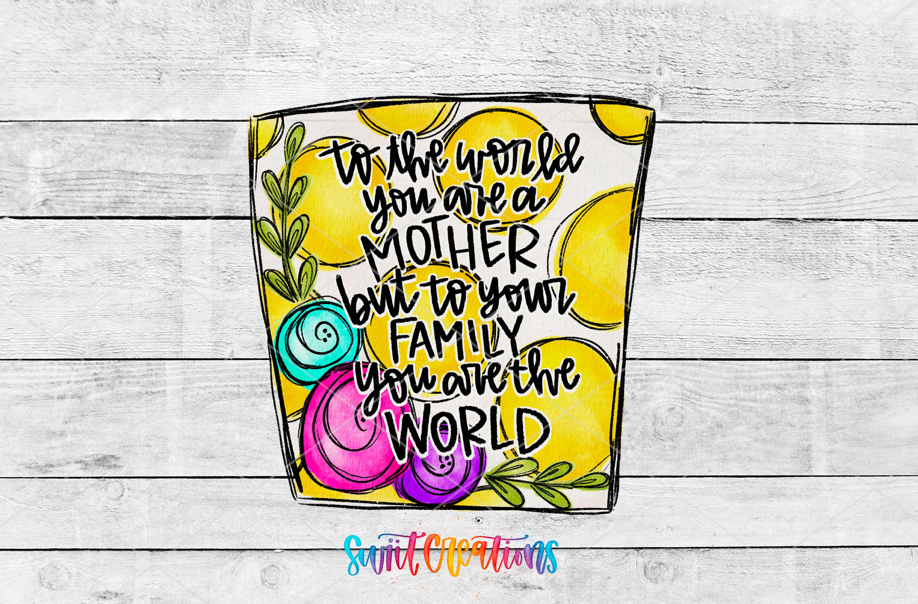 a drawing of a cup with a quote on it