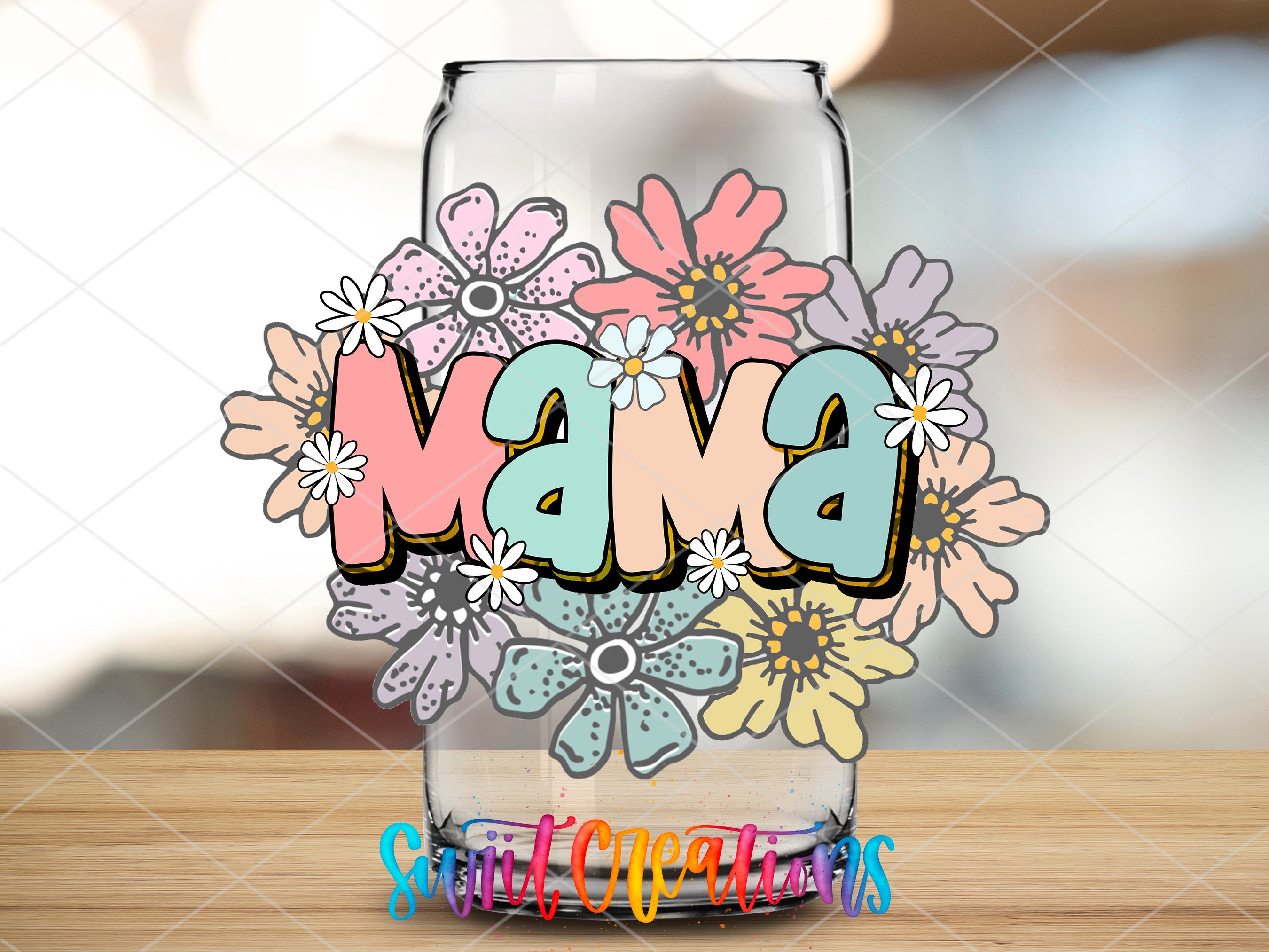 a vase with flowers and the word bm on it