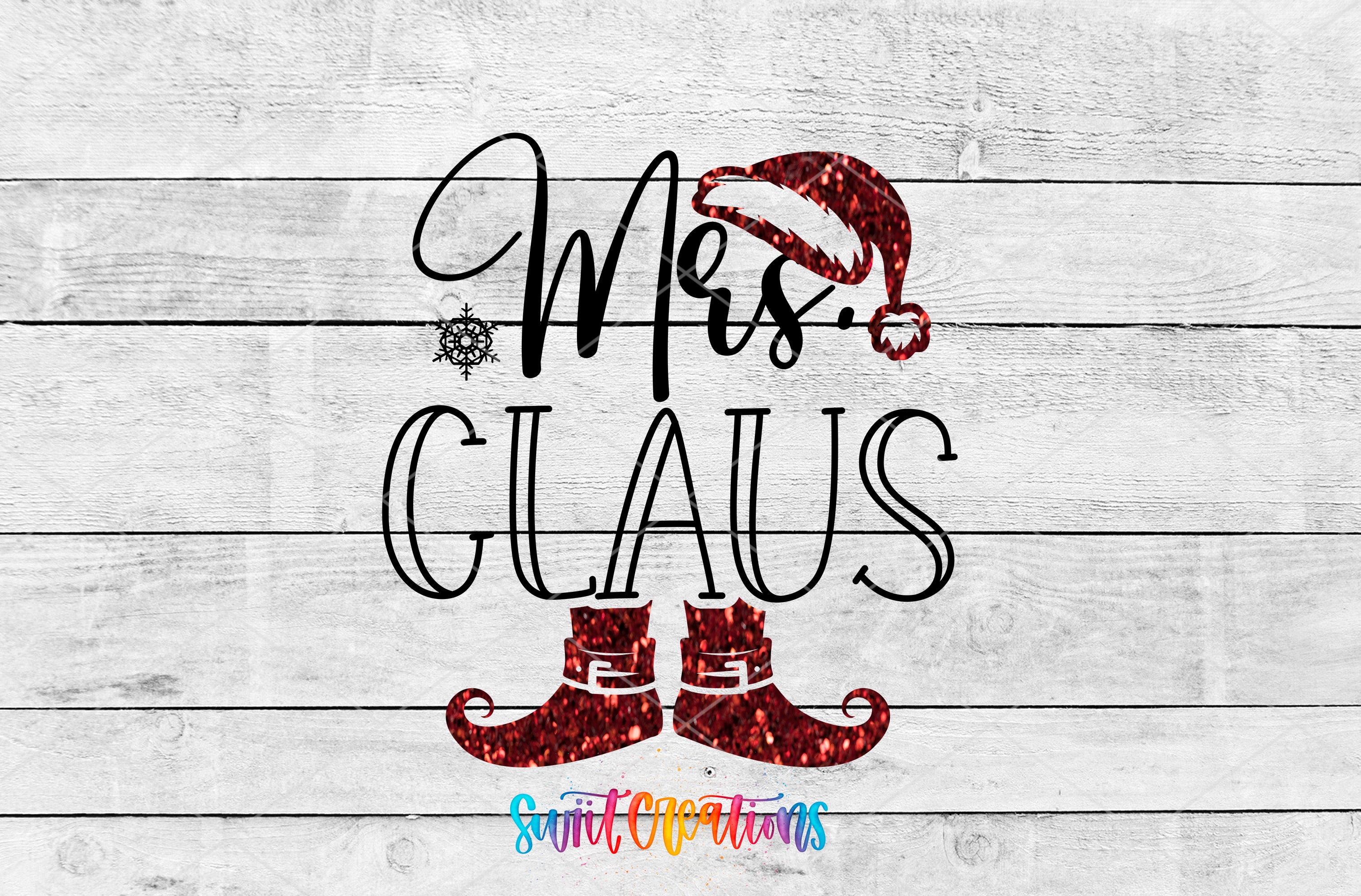 a christmas svt with a santa hat and mustache