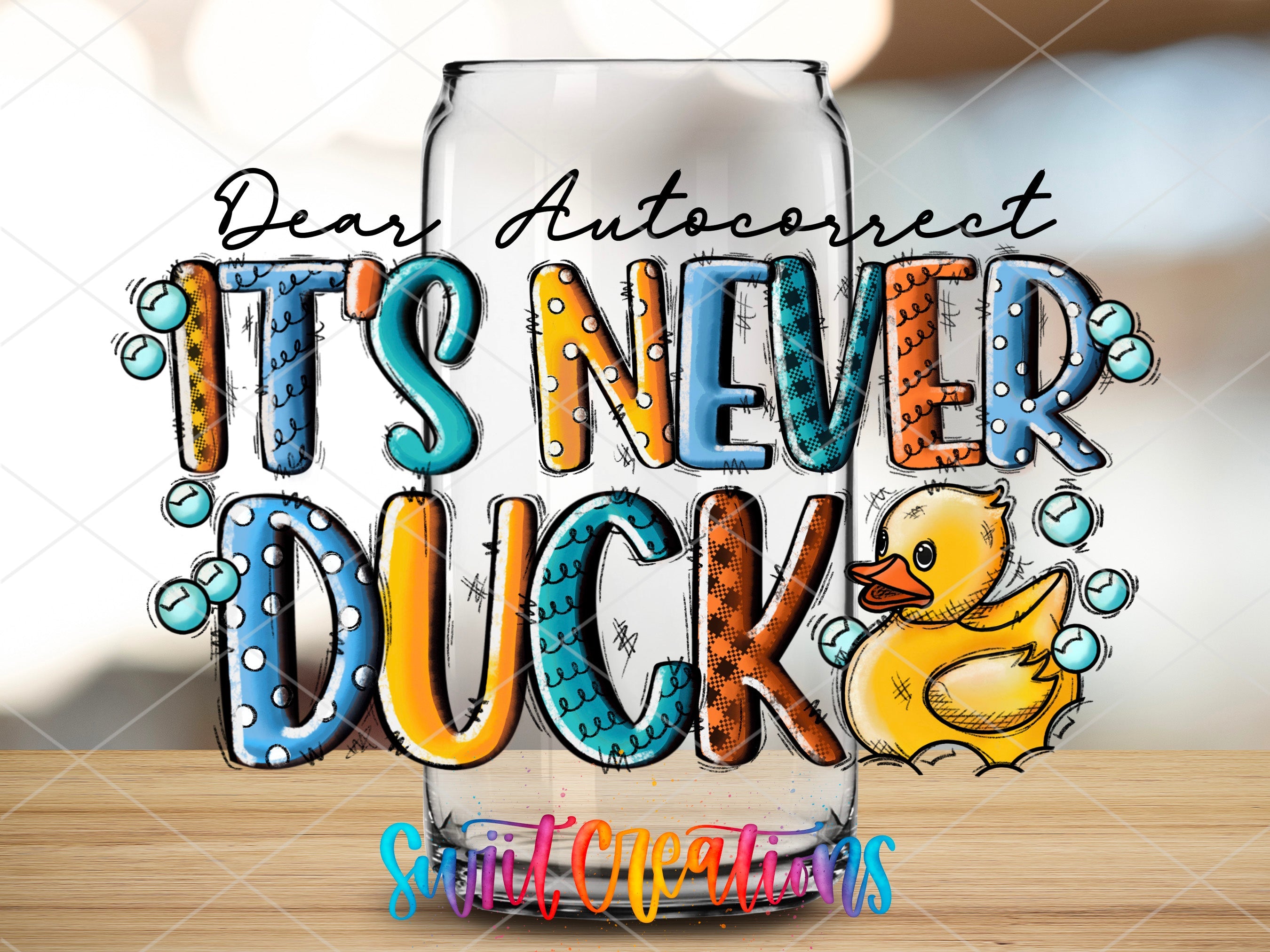 it's never ducky beer label with a rubber duck