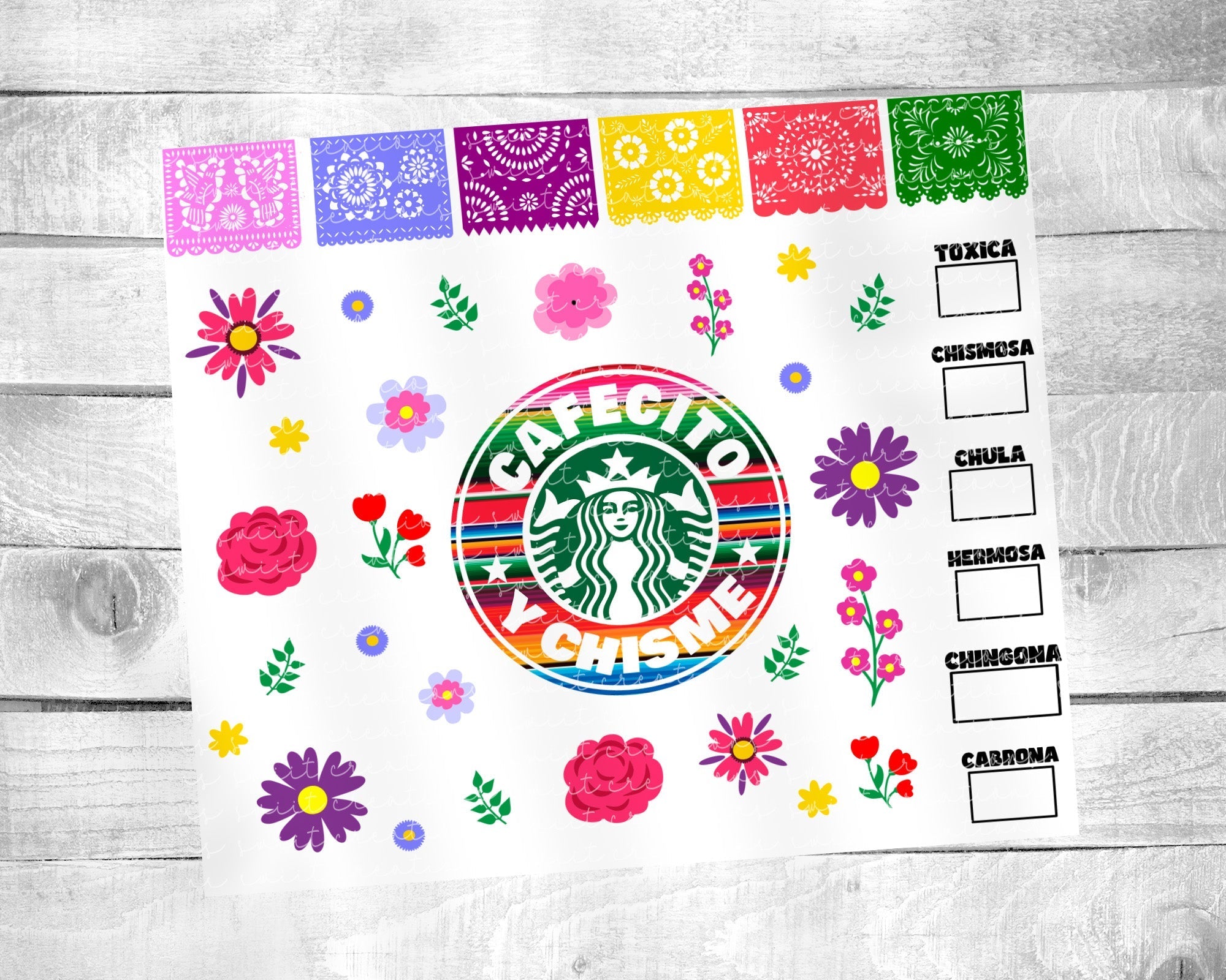 Cafecito y Chisme Tumbler (T560) - Swiit Creations