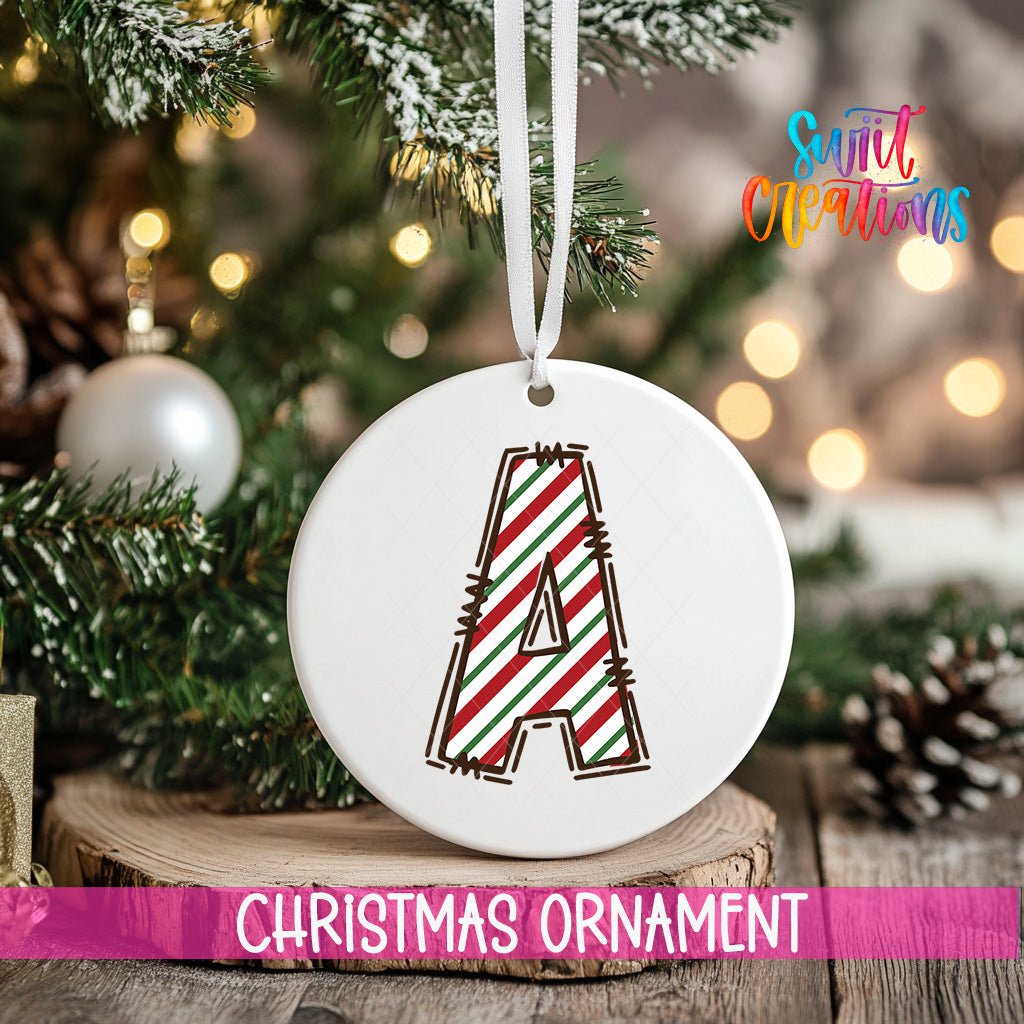 Candy Cane Christmas Personalized Christmas Ornament CFO01 - Swiit Creations