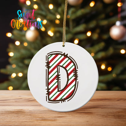 Candy Cane Christmas Personalized Christmas Ornament CFO01 - Swiit Creations