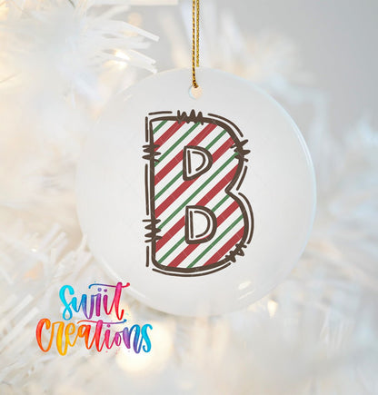 Candy Cane Christmas Personalized Christmas Ornament CFO01 - Swiit Creations