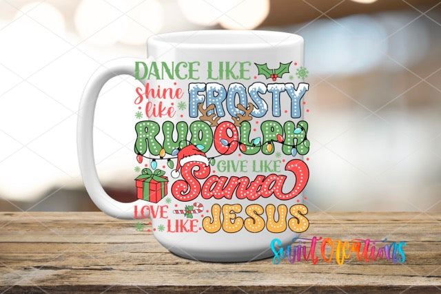 a coffee mug with a christmas message on it