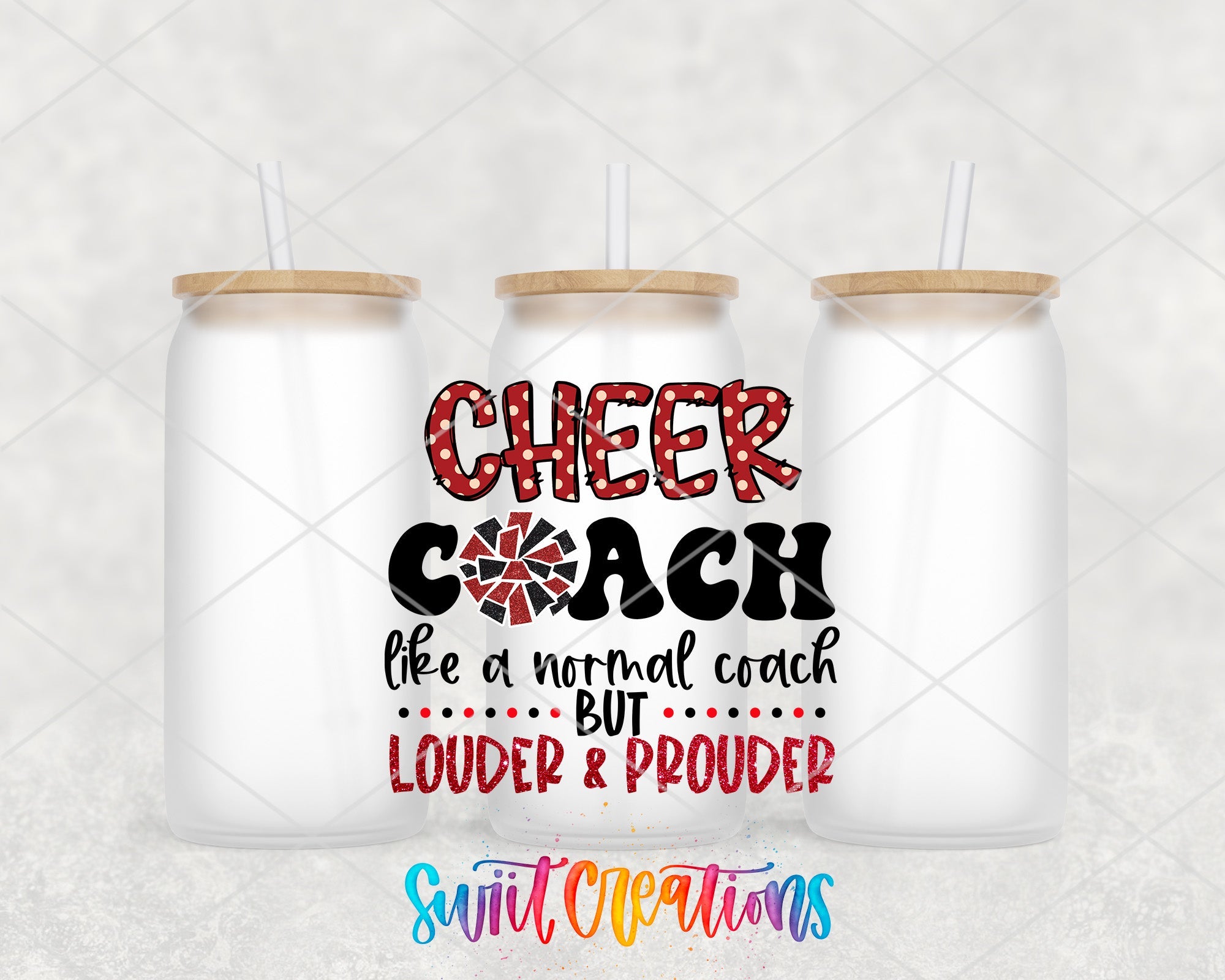 two personalized tumblers with the words cheer coach on them