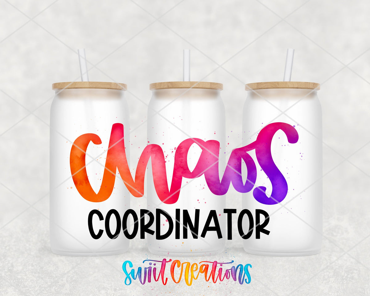 Chaos Coordinator UV DTF Transfer Tumbler Wrap | Colorful Mom Life | DTF226 - Swiit Creations