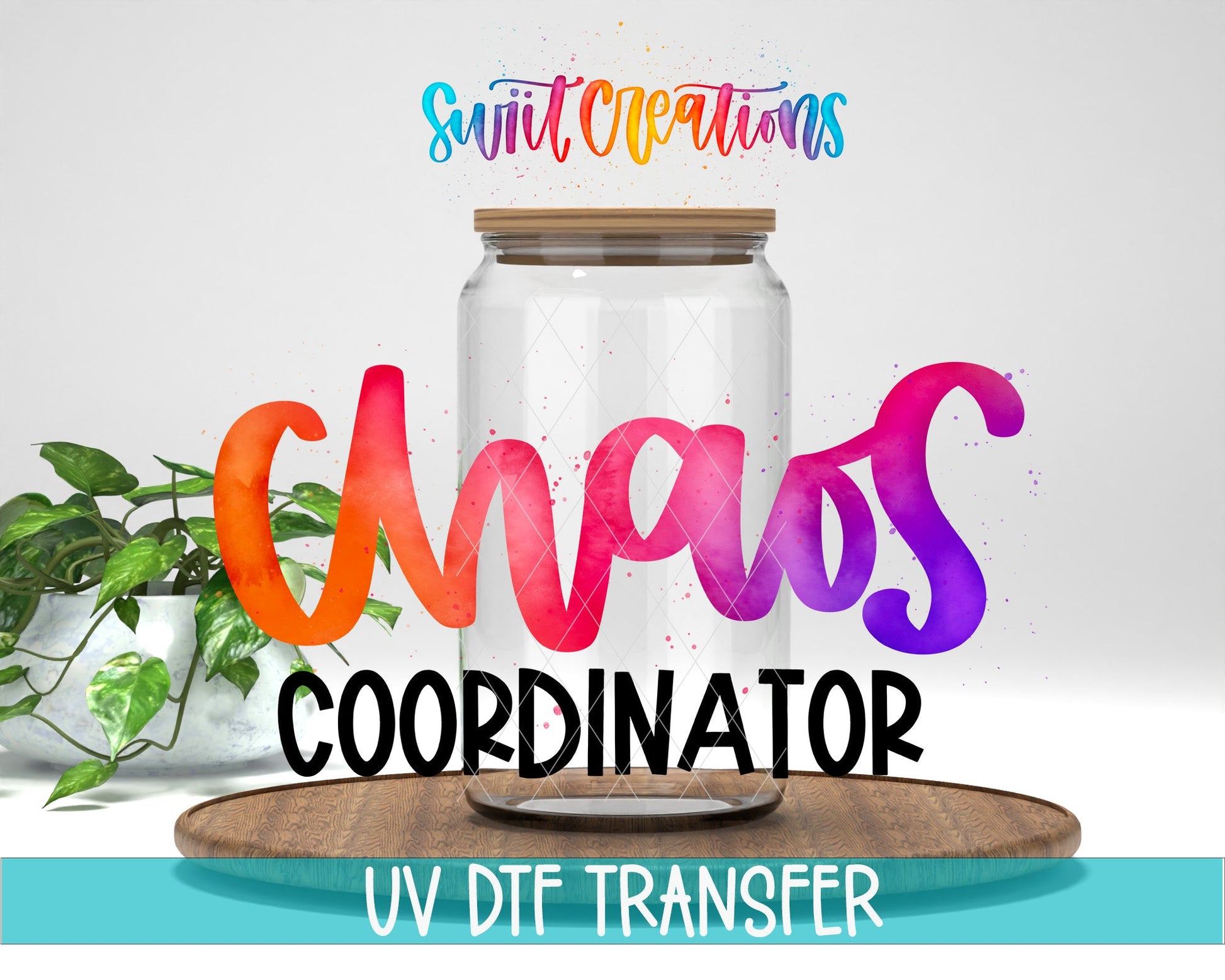 Chaos Coordinator UV DTF Transfer Tumbler Wrap | Colorful Mom Life | DTF226 - Swiit Creations