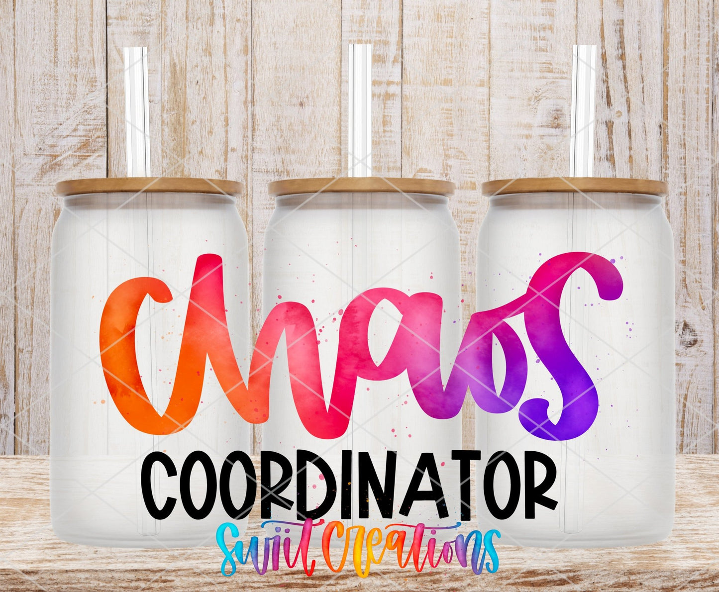 Chaos Coordinator UV DTF Transfer Tumbler Wrap | Colorful Mom Life | DTF226 - Swiit Creations