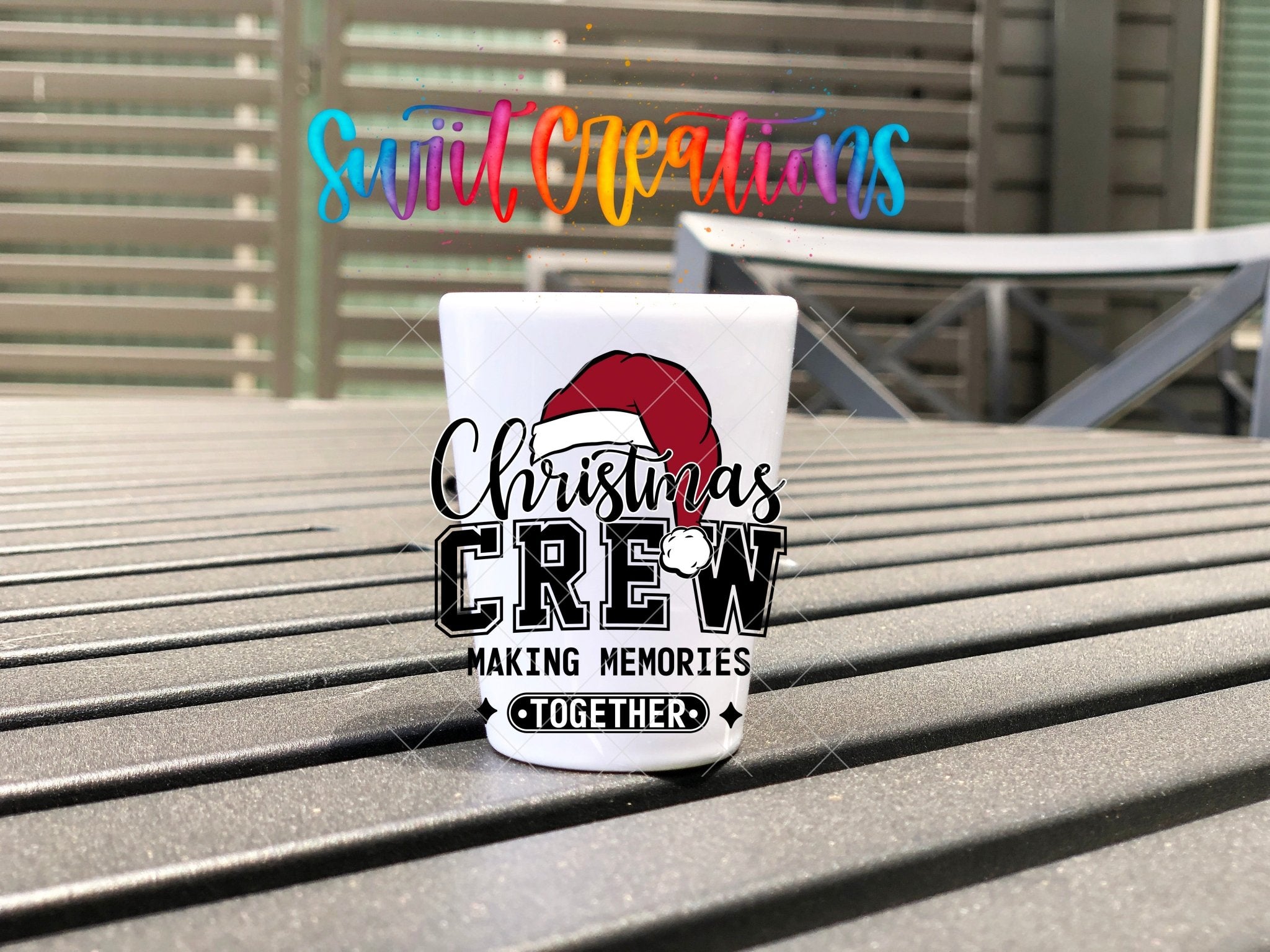 Christmas Crew Making Memories Together UV DTF Shot Glass Transfer | SG1090 - Swiit Creations
