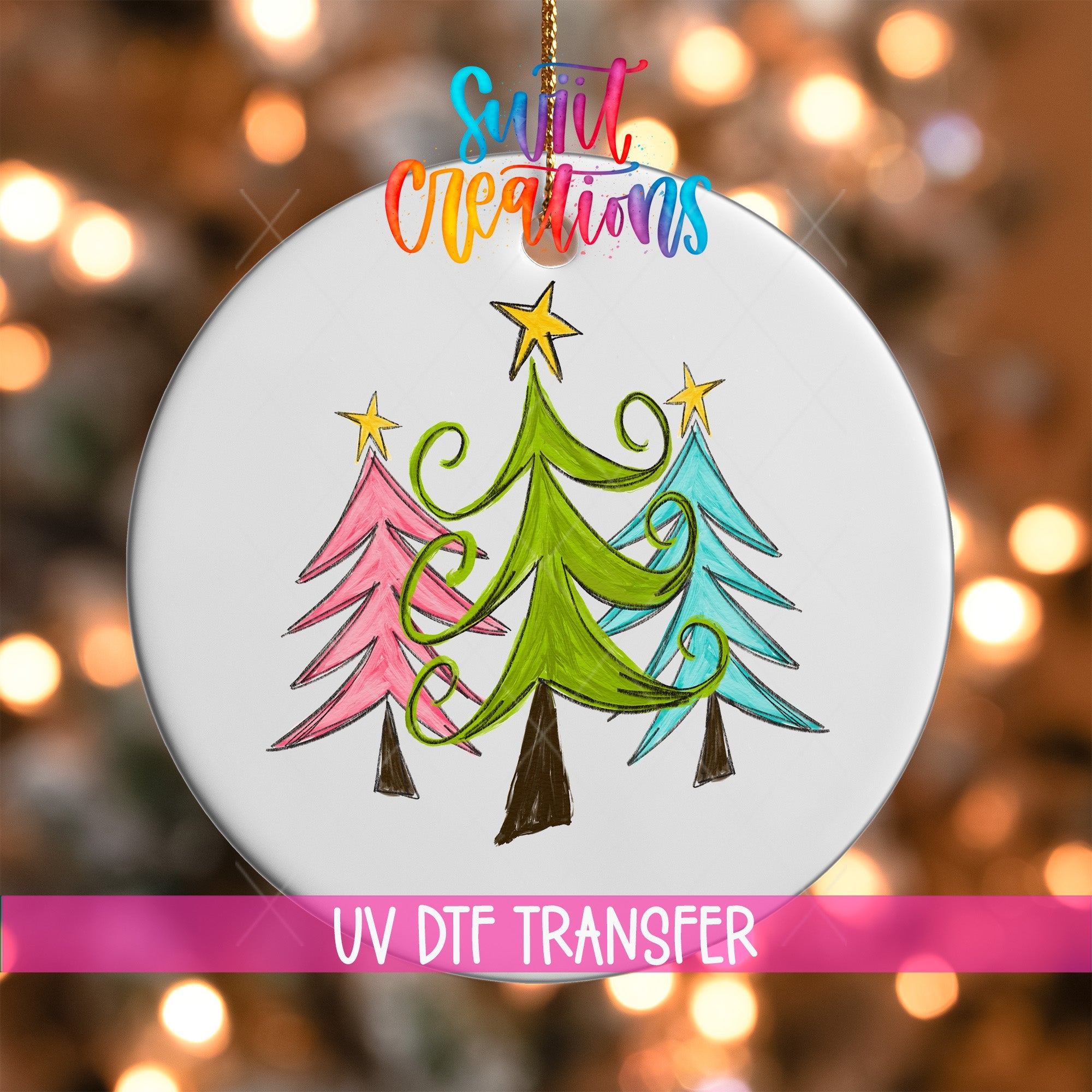 Christmas UV DTF Ornament Transfer | O-1158 - Swiit Creations