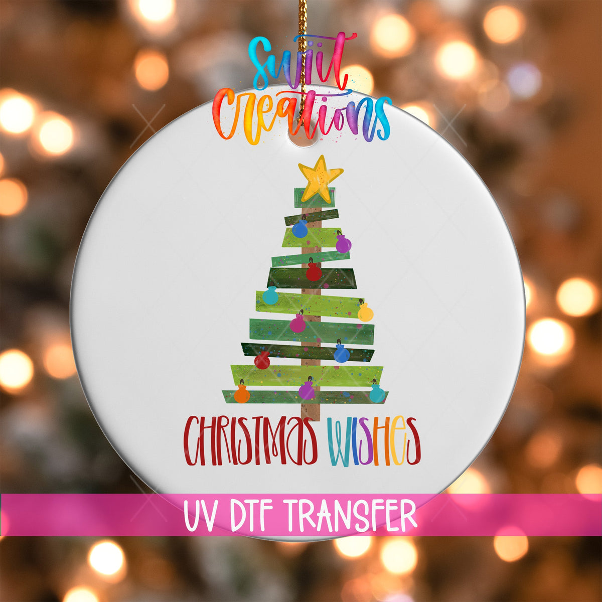 Christmas UV Dtf Ornament Transfer | O-1159 - Swiit Creations