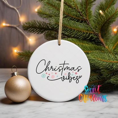 Christmas Vibes UV DTF Ornament Transfer | O-1150 - Swiit Creations