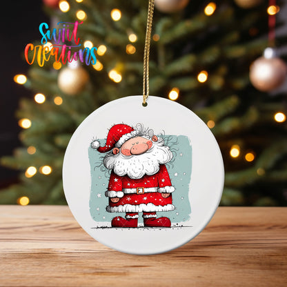 Chubby Santa Ornament UV DTF Decal | O-1331 - Swiit Creations