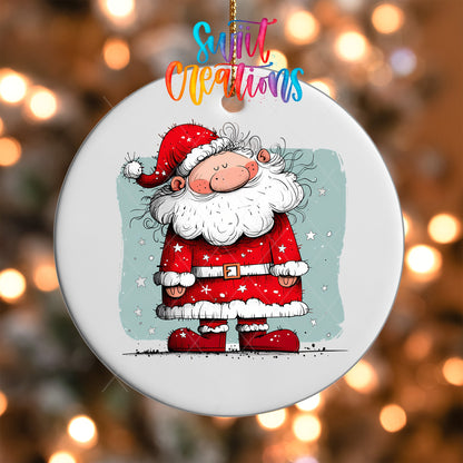 Chubby Santa Ornament UV DTF Decal | O-1331 - Swiit Creations