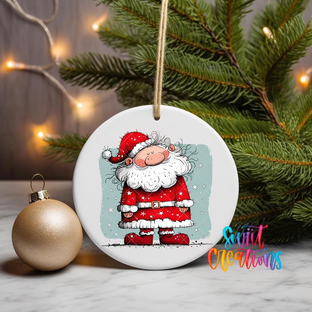 Chubby Santa Ornament UV DTF Decal | O-1331 - Swiit Creations